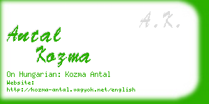 antal kozma business card